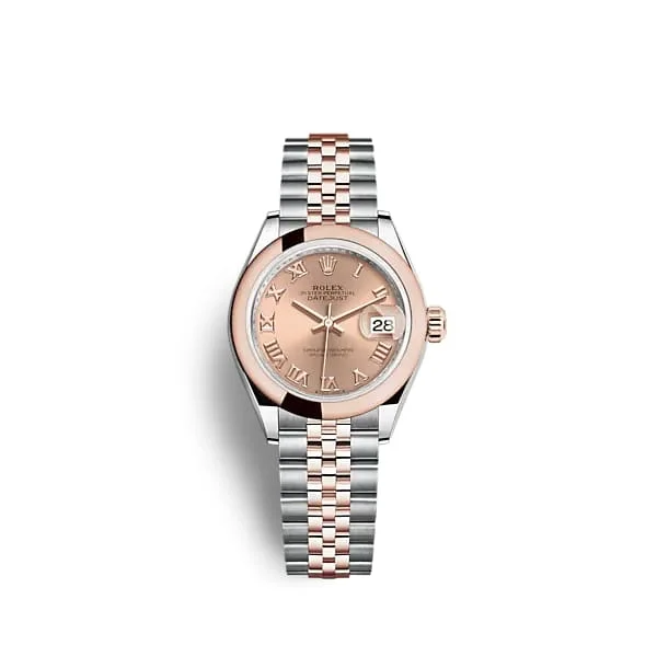 Rolex Lady-Datejust 28mm - Ref: 279161-0025 - Rose Roman Dial, Two Tone Stainless Steel & 18K Rose Gold Jubilee Bracelet Women's Watch-Rolex GMT-Master II Root Beer Watch