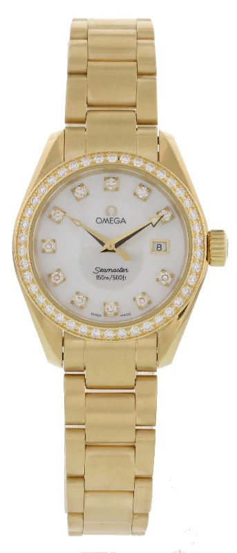 Omega Seamaster 696. 1117 18k Yellow Gold Ladies Watch-Omega Seamaster Planet Ocean 600M Watch