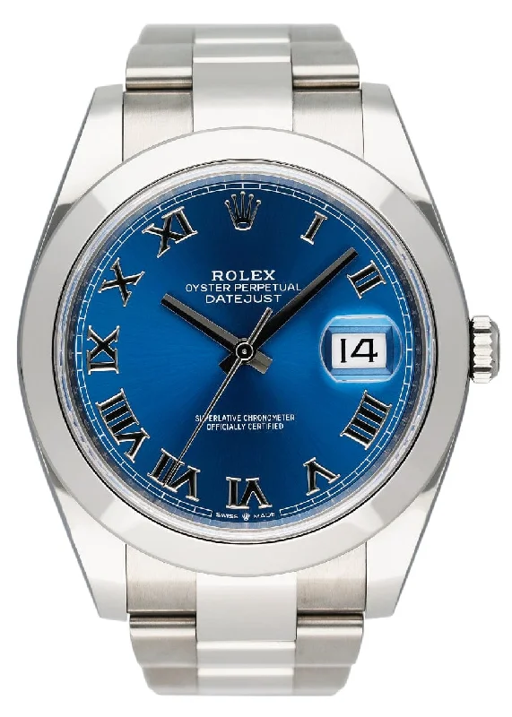 Rolex Datejust 41 126300 Blue Dial Steel Mens Watch Box Papers-Rolex Yacht-Master II Watch