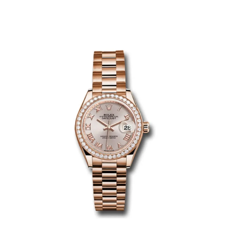 Rolex Lady Datejust 28mm - Ref: 279135rbr srp - Sundust Dial, 18K Rose Gold Oyster Bracelet Women's Watch-Rolex Datejust 41mm Blue Dial Watch