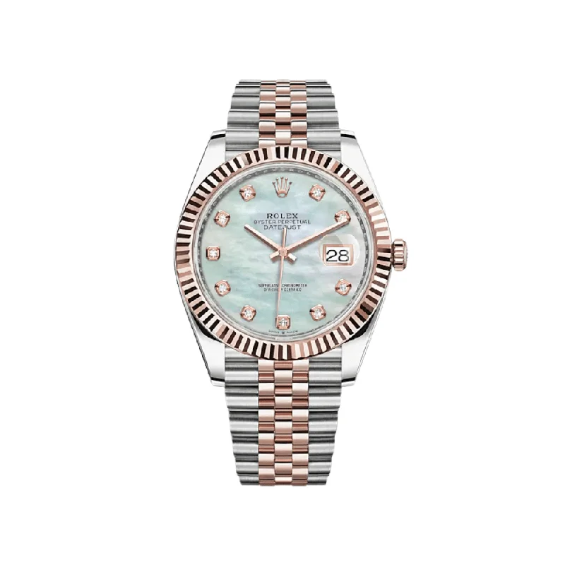 Rolex Datejust 126331 Rose Gold Stainless Steel MOP Diamond Dial Jubilee-Rolex Day-Date 40mm Platinum Watch