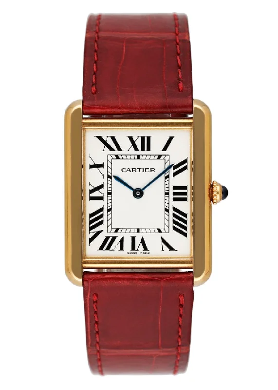 Cartier Tank Solo W1018855 18K Yellow Gold Ladies Watch-Cartier Ronde de Cartier Automatic Watch