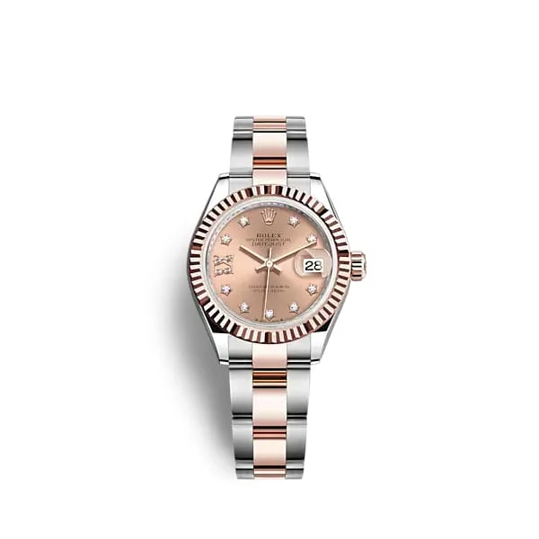 Rolex Lady-Datejust 28mm - Ref: 279171-0028 - Rose Diamond Dial, Two Tone Stainless Steel & 18K Rose Gold Oyster Bracelet Women's Watch-Rolex Daytona 116500LN Ceramic Watch