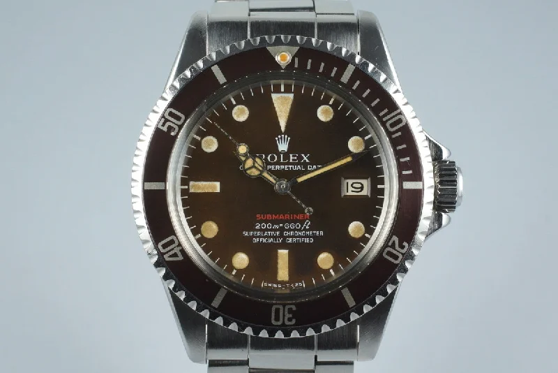 1969 Rolex Red Submariner 1680 Meters First Mark II BROWN dial with RSC Papers-Rolex Explorer 39mm Watch