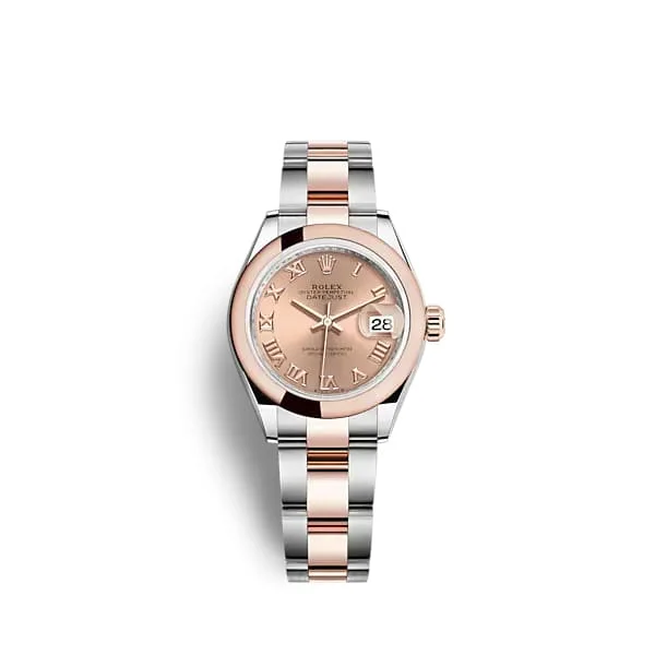 Rolex Lady-Datejust 28mm - Ref: 279161-0026 - Rose Roman Dial, Two Tone Stainless Steel & 18K Rose Gold Oyster Bracelet Women's Watch-Rolex Daytona 116518LN Watch