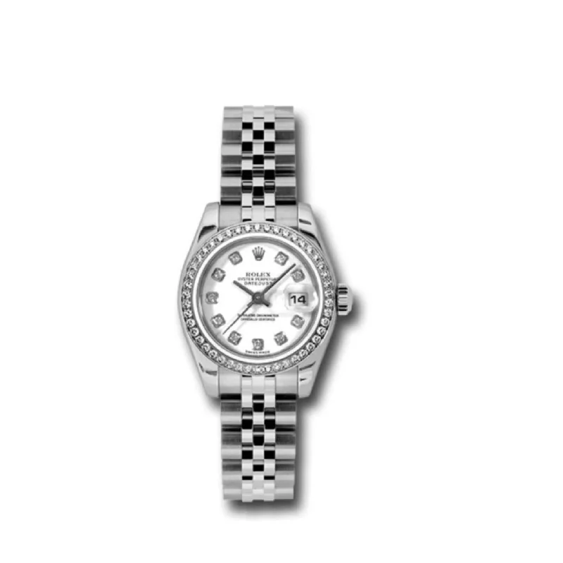 Rolex Datejust 26mm - Ref: 179384 wdj - White Dial, Stainless Steel Jubilee Bracelet Women's Watch-Rolex Day-Date 40mm Diamond Dial Watch