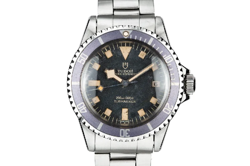 1974 Tudor Snowflake Submariner 9411/0  "Stone" Dial with Lavender Bezel Insert-Rolex Datejust 116234 Black Dial Watch