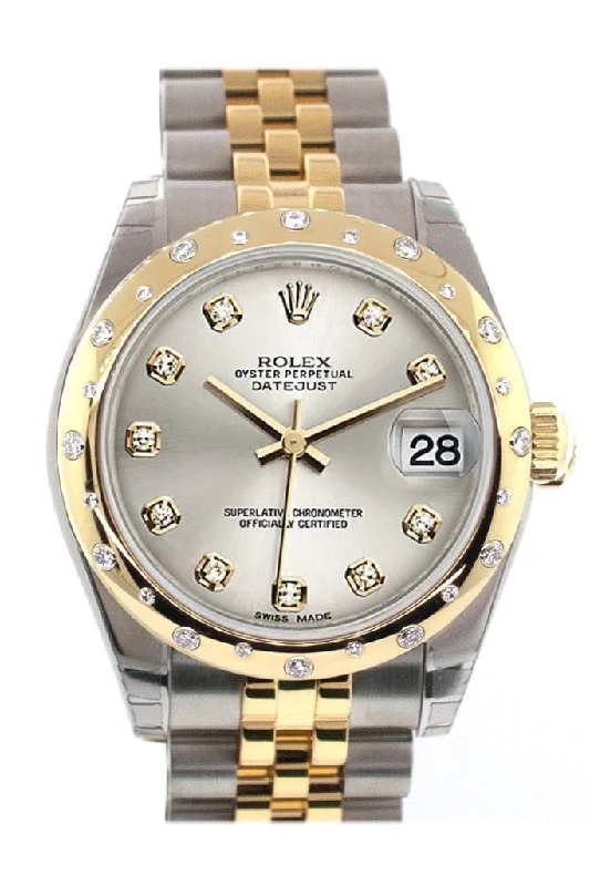 Rolex Datejust 31 Silver Diamond Dial Diamond Bezel 18K Gold Two Tone Jubilee Ladies 178343 Pre-owned-Rolex Cosmograph Daytona 116515LN Rose Gold Watch