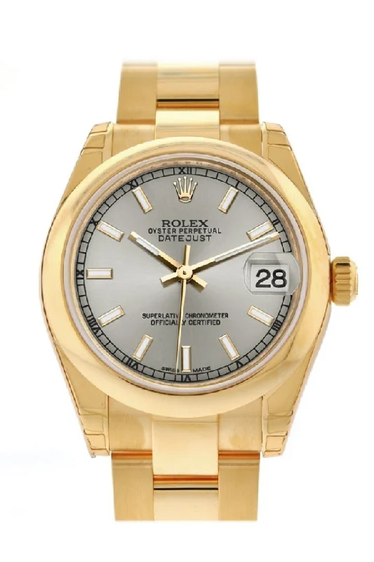 Rolex Datejust 31 Silver Dial  18K Yellow Gold Ladies Watch 178248 Pre-owned-Rolex Daytona 116528 Watch