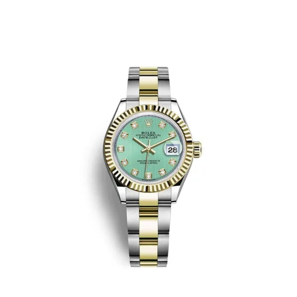 Rolex Lady-Datejust 28mm - Ref: 279173-0016 - Mint Green Diamond Dial, Two Tone Stainless Steel & 18K Yellow Gold Oyster Bracelet Women's Watch-Rolex President Day-Date 40mm Watch