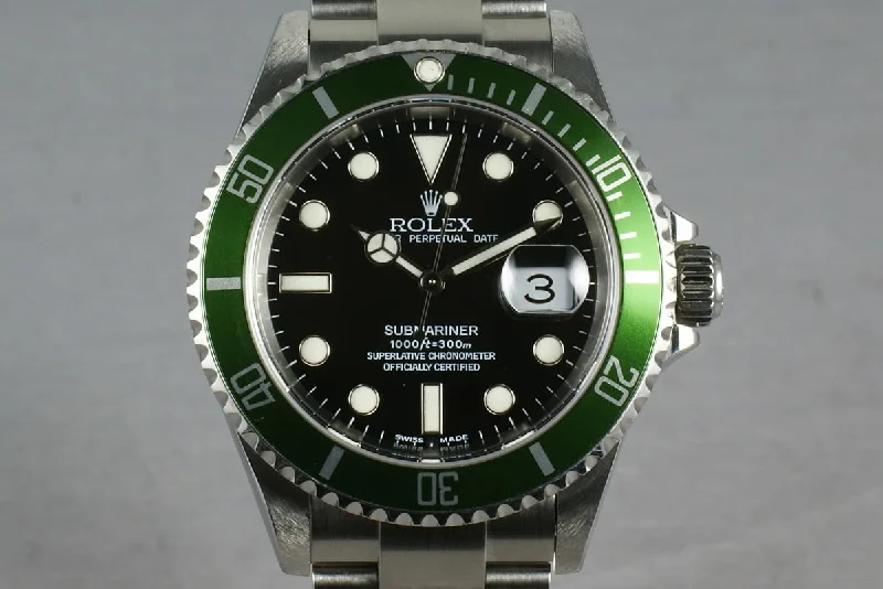 Rolex Green Submariner 16610 LV Mark 1 dial-Rolex Submariner 116610LN Watch