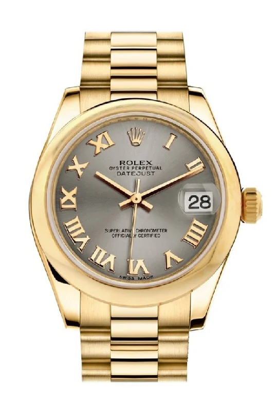 Rolex Datejust 31 Steel Roman Dial 18K Yellow Gold President Ladies Watch 178248 Pre-owned-Rolex Daytona 116520 Watch