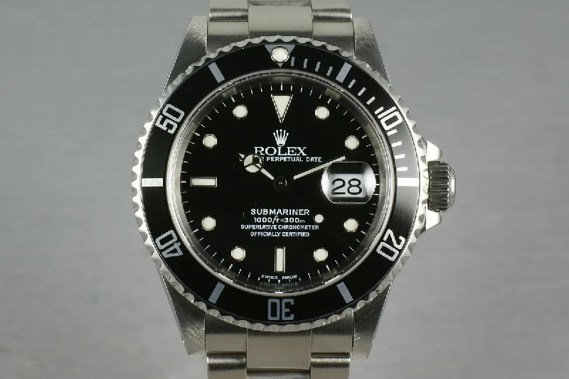 Rolex Submariner 16610 with Solid End Link Bracelet-Rolex Submariner Ceramic Watch