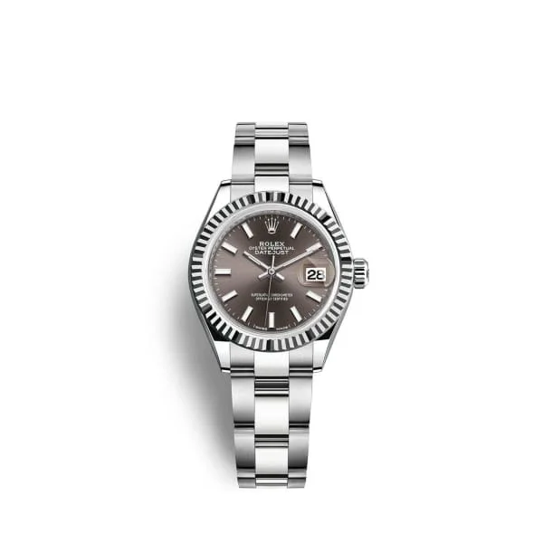 Rolex Lady-Datejust 28mm - Ref: 279174-0012 - Dark Grey Diamond Dial, Stainless Steel Oyster Bracelet Women's Watch-Rolex Datejust 41mm Steel Watch