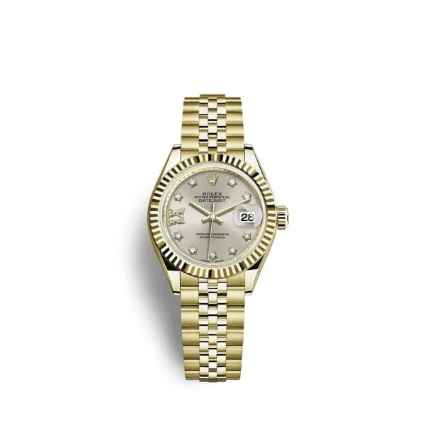 Rolex Lady Datejust 28mm - Ref: 279178-0004 - Silver Dial, 18K Yellow Gold Jubilee Bracelet Women's Watch-Rolex Oyster Perpetual 39mm Watch