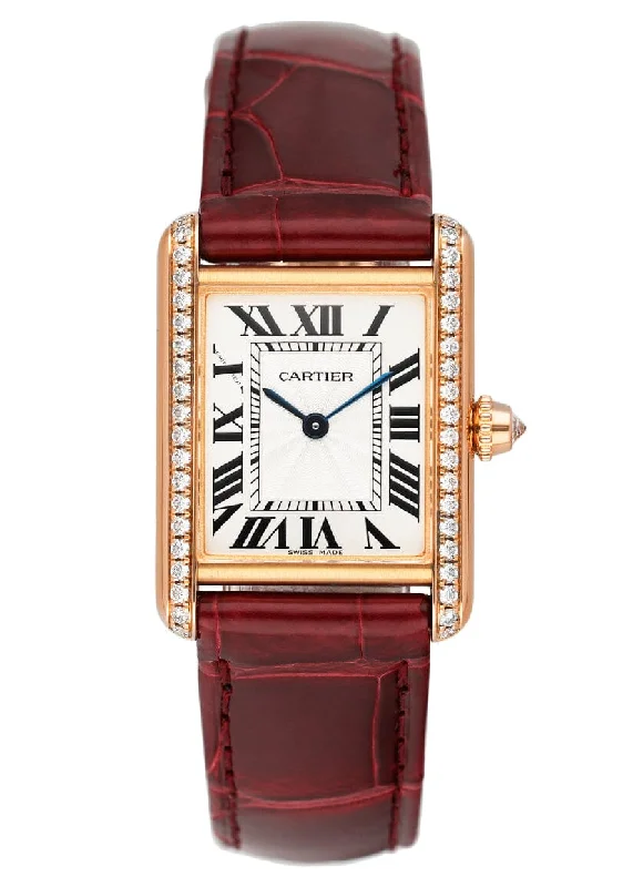 Cartier Tank Louis WJTA0010 Diamond 18K Rose Gold Ladies Watch Box Papers-Cartier Juste un Clou Diamond Necklace