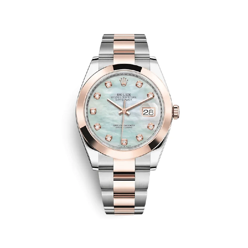 Rolex Datejust 126301 Stainless Steel Rose Gold Mother of Pearl Diamond Dial-Rolex Explorer II 42mm Watch