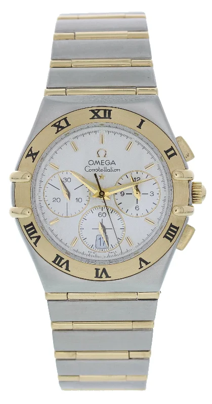 Omega Constellation Yellow Gold Quartz Chronograph-Omega Speedmaster Racing Watch