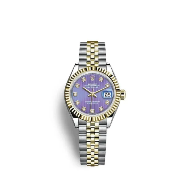 Rolex Lady-Datejust 28mm - Ref: 279173-0017 - Lavender Purple Diamond Dial, Two Tone Stainless Steel & 18K Yellow Gold Jubilee Bracelet Women's Watch-Rolex Milgauss Men’s Watch