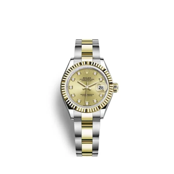 Rolex Lady-Datejust 28mm - Ref: 279173-0012 - Champagne Roman Dial, Two Tone Stainless Steel & 18K Yellow Gold Oyster Bracelet Women's Watch-Rolex Oyster Perpetual 36mm Watch