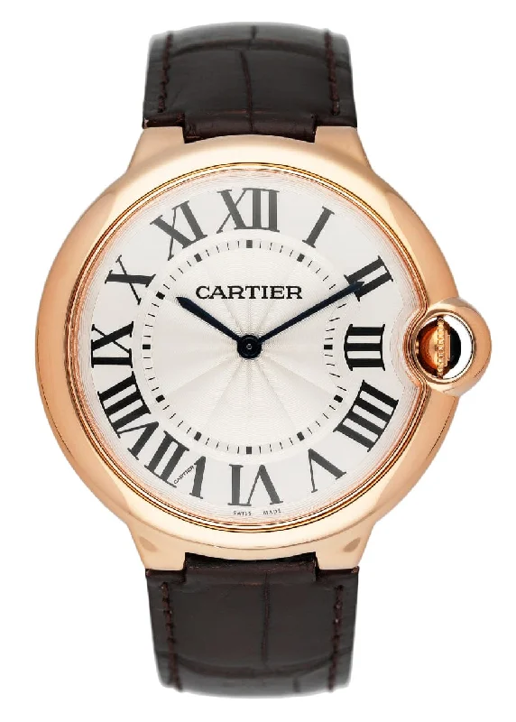 Cartier Ballon Bleu W6920083 18K Rose Gold Mens Watch-Cartier Santos Watch Chronograph