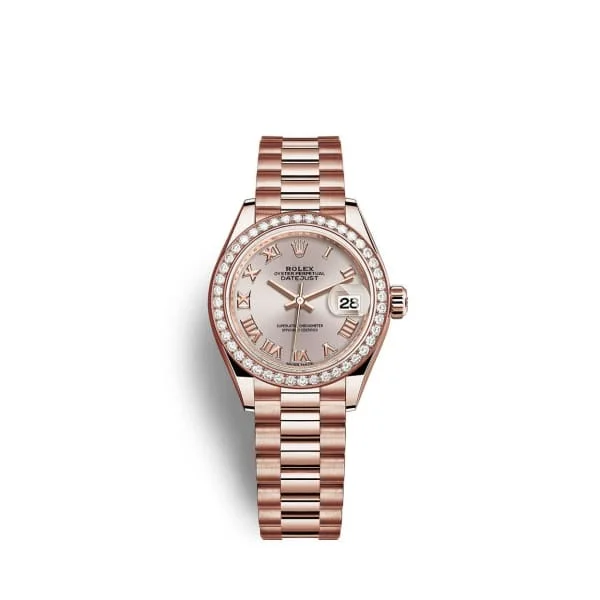 Rolex Lady Datejust 28mm - Ref: 279135rbr-0013 - Sundust Dial, 18K Rose Gold President Bracelet Women's Watch-Rolex Oyster Perpetual 36mm Watch