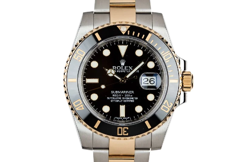 2011 Rolex Ceramic Two-Tone Submariner 116613-Rolex Milgauss 116400GV Green Crystal Watch