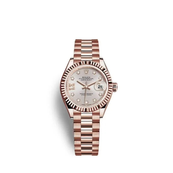 Rolex Lady-Datejust 28mm - Ref: 279175-0005 - Sundust Diamond Dial, 18K Rose Gold President Bracelet Women's Watch-Rolex Datejust 31mm Watch