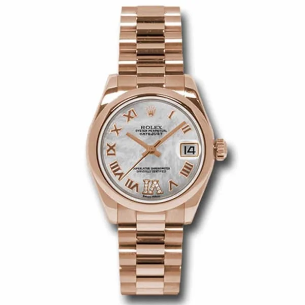 Rolex Datejust 31mm - Ref: 178245 mdrp - Pink Dial, 18K Rose Gold President Bracelet Women's Watch-Rolex Submariner 116613LB Two-Tone Watch