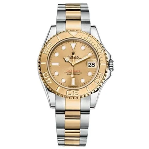 Rolex Yachtmaster 40mm - Ref: 16623 - Champagne Dial, Two Tone Stainless Steel & 18K Yellow Gold Oyster Bracelet Men's Watch-Rolex Cosmograph Daytona Watch