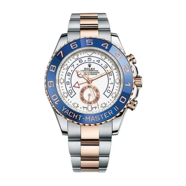 Rolex Yachtmaster II 44mm - Ref: 116681-0002 - White Dial, Two Tone Stainless Steel & 18K Rose Gold Oyster Bracelet Men's Watch-Rolex GMT-Master II Men’s Watch