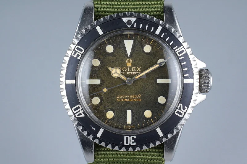 1963 Rolex Submariner 5513 PCG with Tropical Gilt UNDERLINE Dial-Rolex Submariner Men’s Watch