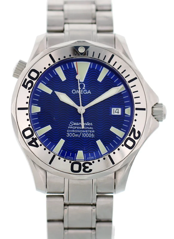 Omega Seamaster 2255.80.00 Automatic Electric Blue Dial-Omega De Ville Prestige Automatic Watch