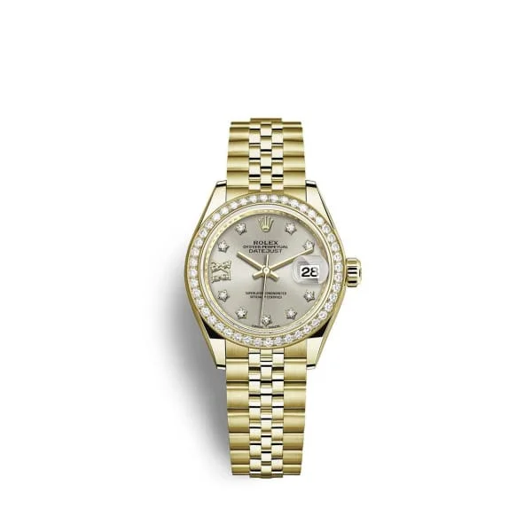 Rolex Lady Datejust 28mm - Ref: 279138rbr-0002 - Silver Dial, 18K Yellow Gold Jubilee Bracelet Women's Watch-Rolex Oyster Perpetual 36mm Blue Dial Watch