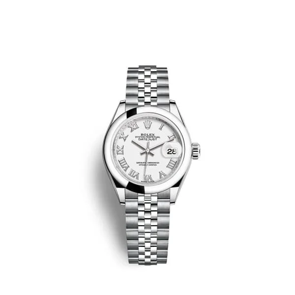 Rolex Lady-Datejust 28mm - Ref: 279160-0015 - White Roman Dial, Stainless Steel Jubilee Bracelet Women's Watch-Rolex Explorer II 42mm Watch