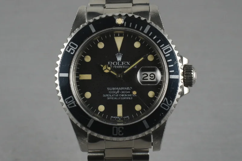 1983 Rolex Submariner  16800 Matte Dial   with Box and Papers-Rolex Yacht-Master 40mm Watch