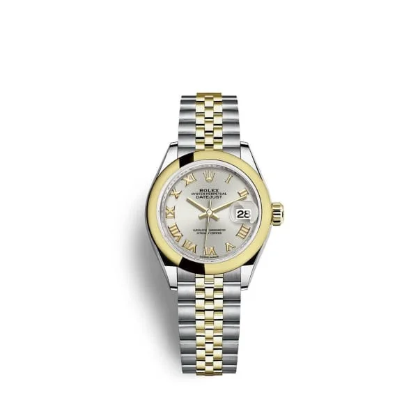 Rolex Lady-Datejust 28mm - Ref: 279163-0005 - Silver Roman Dial, Two Tone Stainless Steel & 18K Yellow Gold Jubilee Bracelet Women's Watch-Rolex GMT-Master II 126710BLRO Pepsi Watch