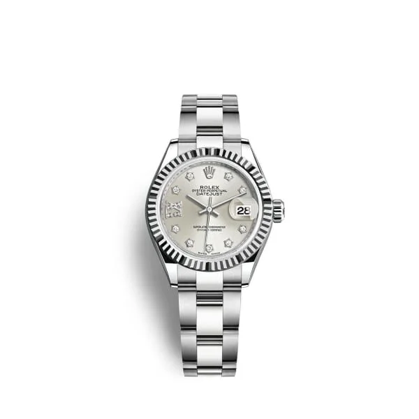 Rolex Lady-Datejust 28mm - Ref: 279174-0022 - Silver Diamond Dial, Stainless Steel Oyster Bracelet Women's Watch-Rolex Explorer 42mm Polar Dial Watch