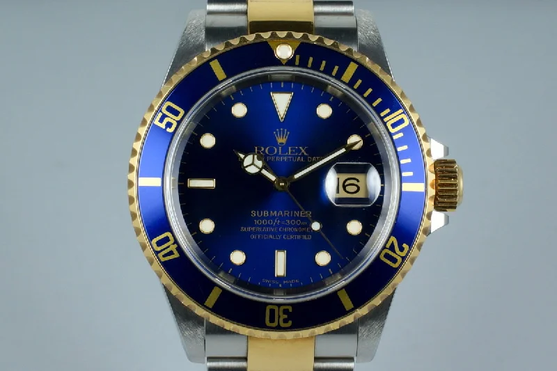 2000 Rolex Two Tone Blue Submariner 16613-Rolex Datejust 116200 Watch