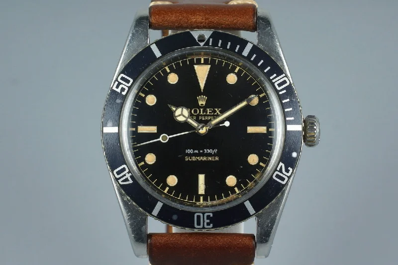 1958 Rolex Submariner 5508 Glossy Gilt Chapter Ring Dial-Rolex Submariner Blue Dial Watch