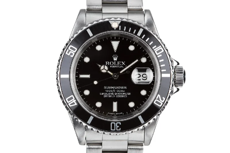 1995 Rolex Submariner 16610 with Luminova Service Dial and Box-Rolex Day-Date 36mm Watch