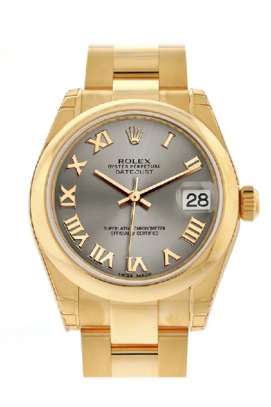 Rolex Datejust 31 Steel Roman Dial 18K Yellow Gold Ladies Watch 178248 Pre-owned-Rolex Day-Date 40mm Diamond Dial Watch