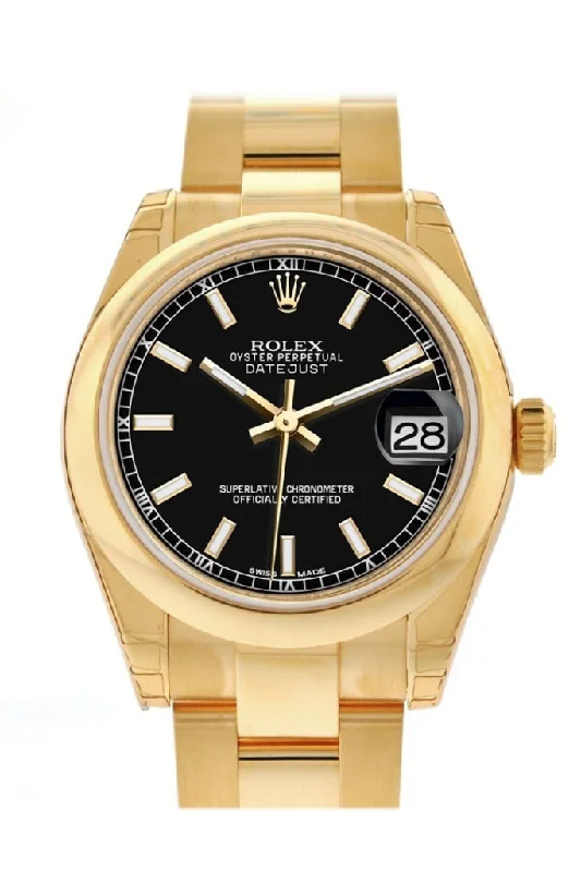 Rolex Datejust 31 Black Dial  18K Yellow Gold Ladies Watch 178248 Pre-owned-Rolex GMT-Master II 126710BLRO Pepsi Watch