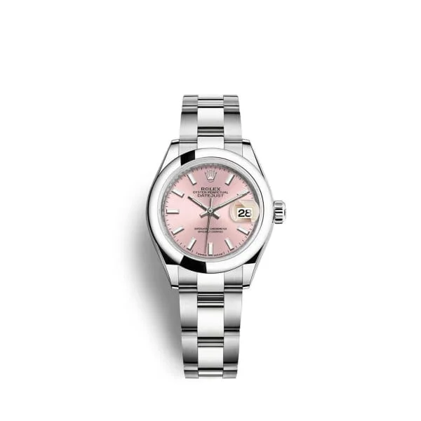 Rolex Lady-Datejust 28mm - Ref: 279160-0002 - Pink Stick Dial, Stainless Steel Oyster Bracelet Women's Watch-Rolex Yacht-Master 40mm Diamond Dial Watch