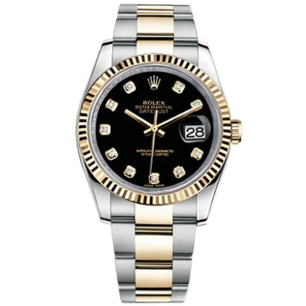 Rolex Datejust 36mm - Ref: 116233BKDO - Black SKU Two Tone Stainless Steel & 18K Yellow Gold Oyster Bracelet Watch-Rolex GMT-Master II 126710BLRO Pepsi Dial Watch