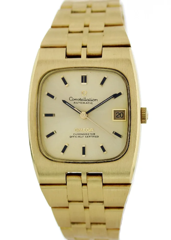 Omega Constellation Automatic 18k Yellow Gold Vintage Watch 168.0047-Omega Seamaster Aqua Terra Chronograph Watch