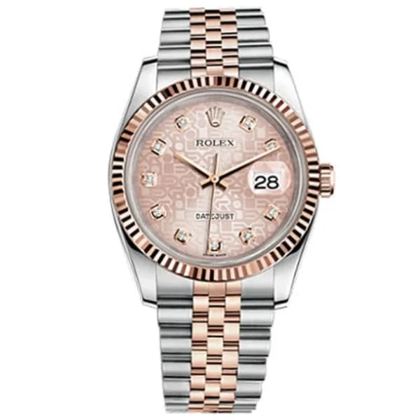 Rolex Datejust 36mm - Ref: 116231PJDJ - Pink Jubilee Diamond Dial, Two Tone Stainless Steel & 18K Rose Gold Jubilee Bracelet Watch-Rolex Submariner 116613LB Two-Tone Watch