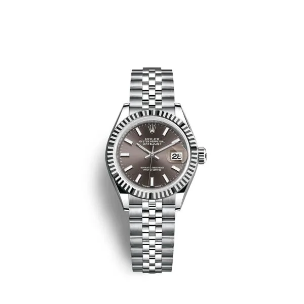 Rolex Lady-Datejust 28mm - Ref: 279174-0011 - Dark Grey Diamond Dial, Stainless Steel Jubilee Bracelet Women's Watch-Rolex Day-Date 40mm Diamond Dial Watch