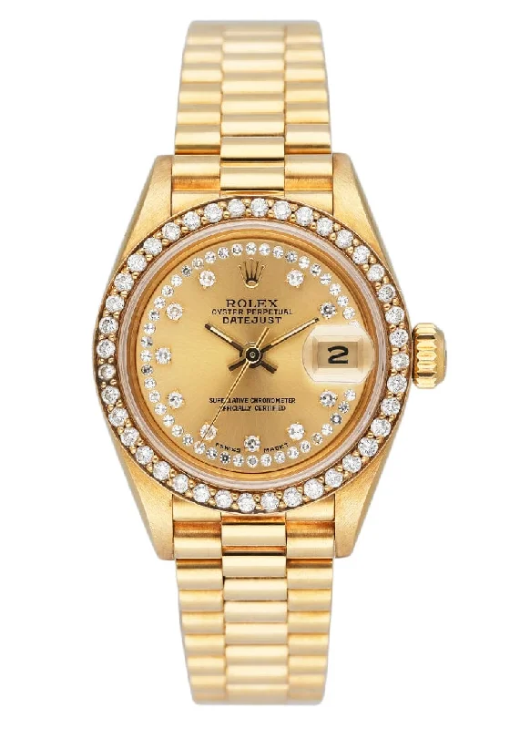 Rolex Datejust 69138 Diamond Dial & Bezel President Ladies Watch-Rolex Submariner 14060M Watch