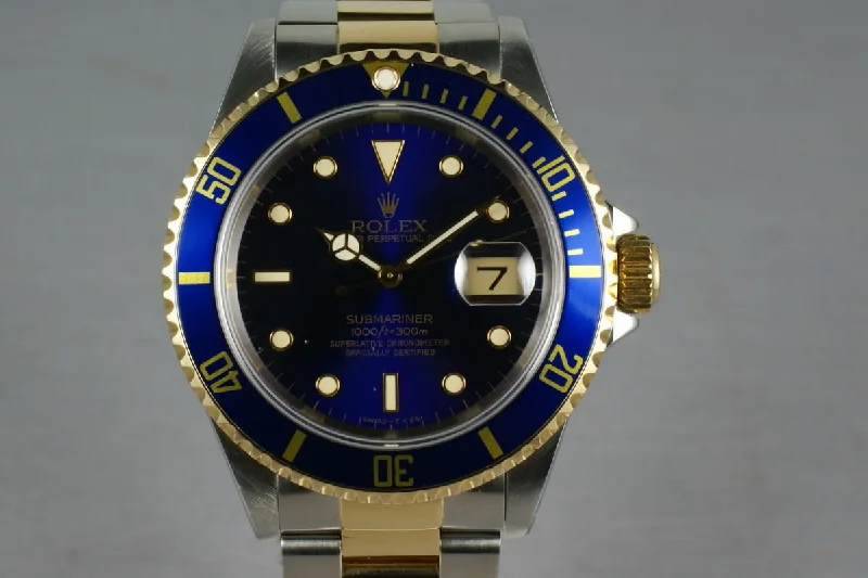 Rolex Submariner 18K/SS Blue Dial 16613 Box and Papers-Rolex Sea-Dweller 4000m Watch